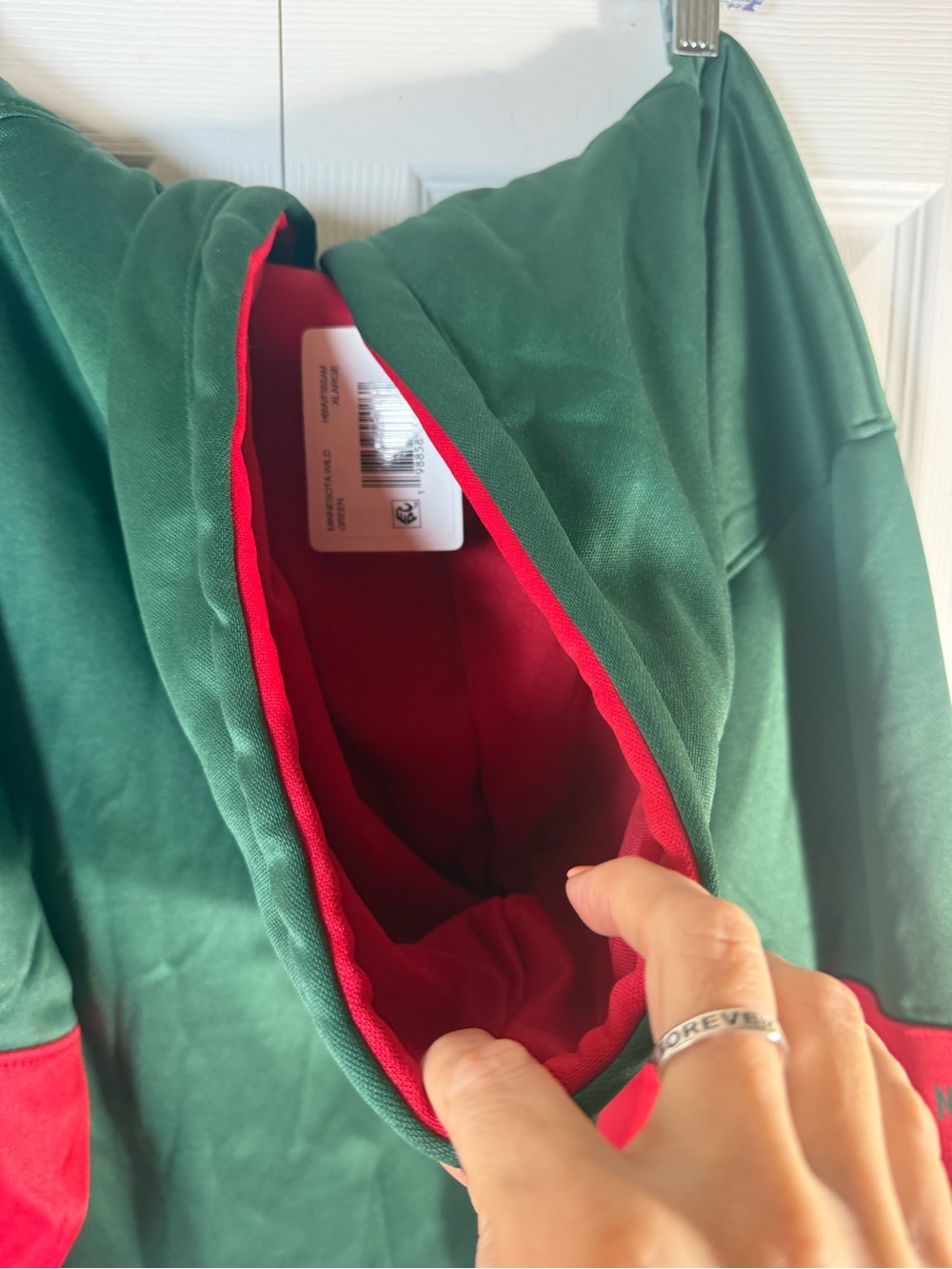 Champion Minnesota Wild NHL Men’s XL Green Red Pullover Hoodie NWT - Picture 7 of 13